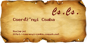 Cserényi Csaba névjegykártya