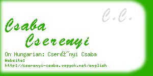 csaba cserenyi business card